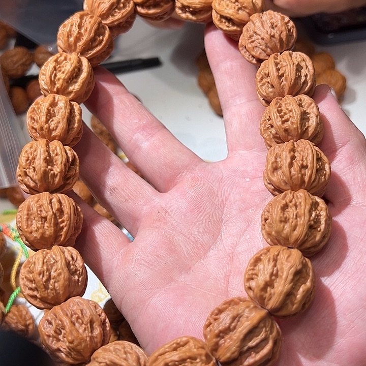 文玩核桃手串c**n粗筋八棱手持2.4