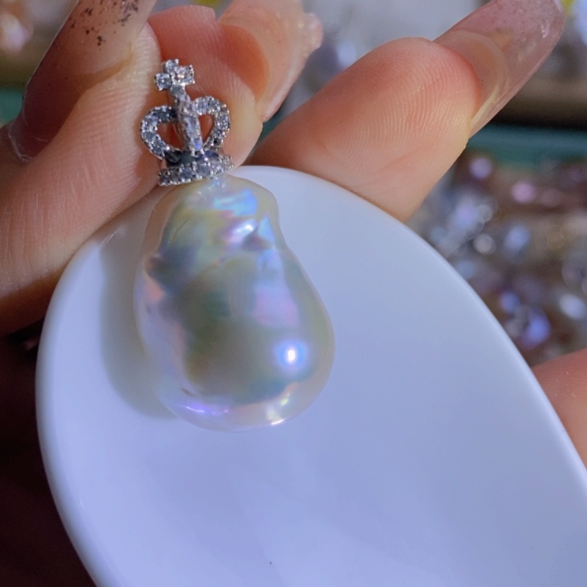 【闪购商品】淡水珍珠天然淡水珍珠（微瑕）合金