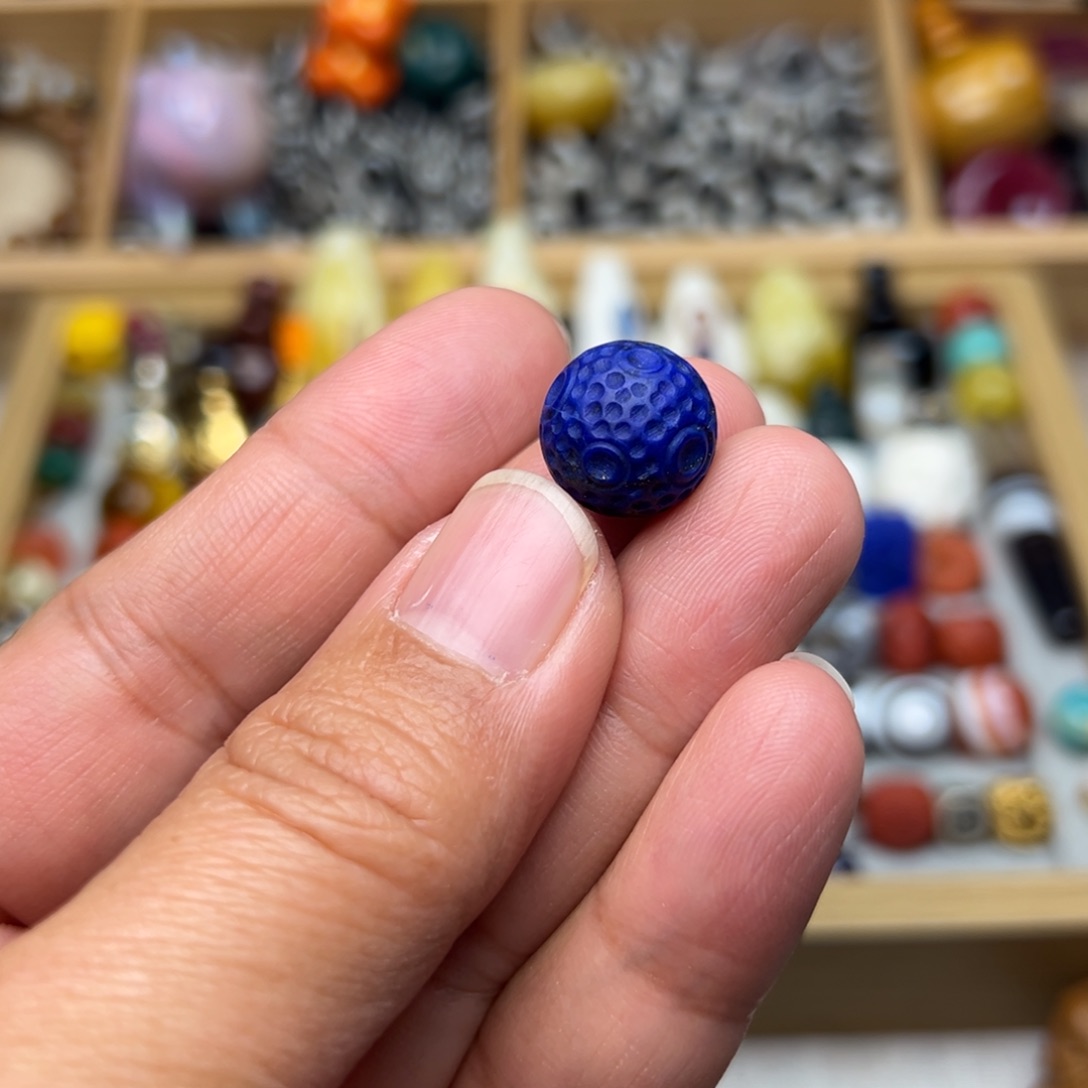 青金石13mm星球圆珠未镶嵌