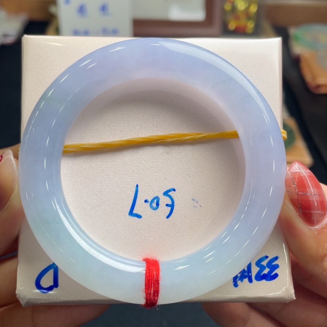 翡翠手镯未镶嵌51.4圆条