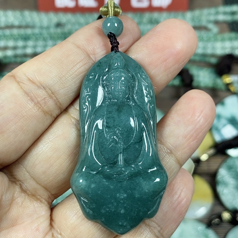 【闪购商品】翡翠颈饰未镶嵌玉吊坠翡翠玉素衣观音