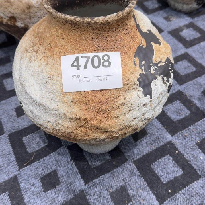 李***李瓷片景德镇高温花器编码4708高34口10默认无孔