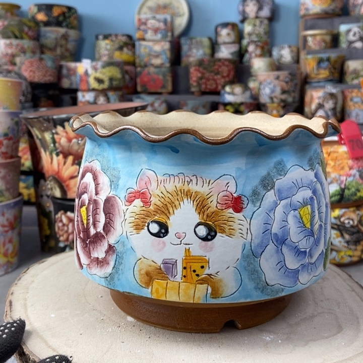 红陶景德镇艺术手绘作品