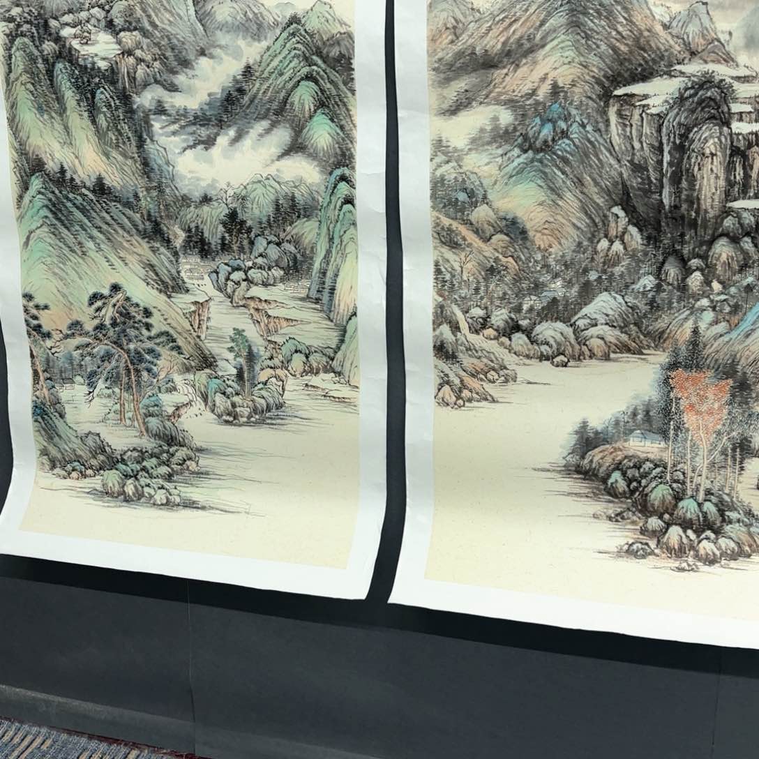 国画期*张世磊两张童