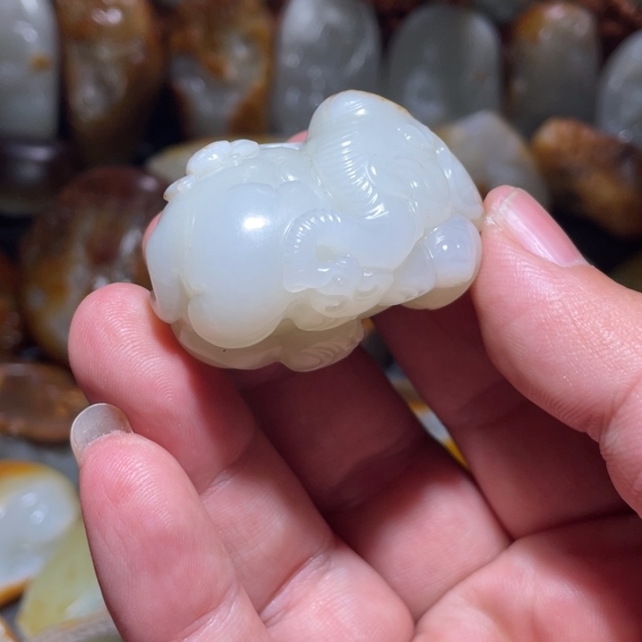 宅***宅和田玉未镶嵌挂件