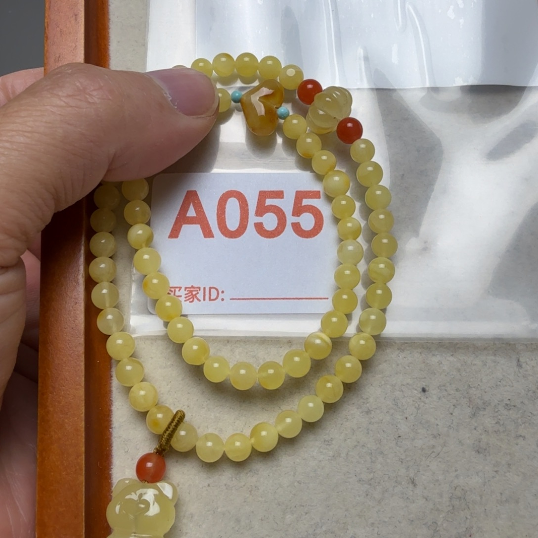 琥珀未镶嵌手链琥珀蜜蜡手链5mm+