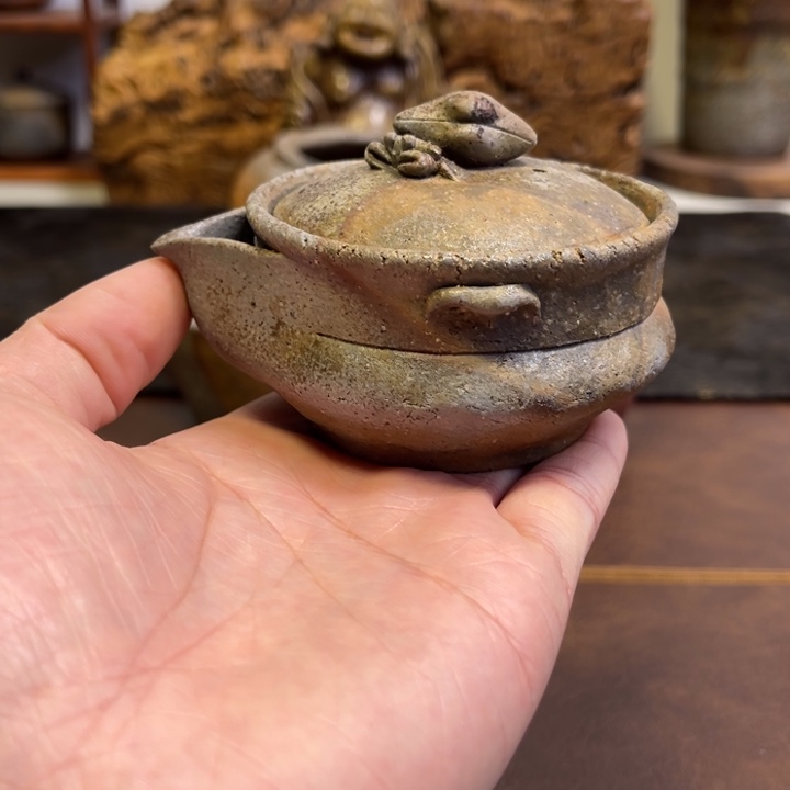 备前烧作品备前烧作品小西陶古，微瑕