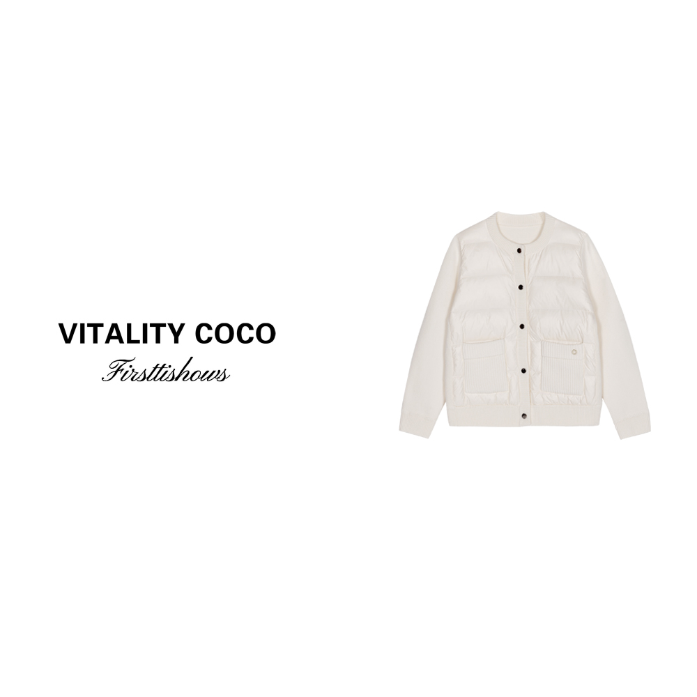 「VITALITY COCO」2024冬季新款休闲连帽轻奢轻薄保暖羽绒服-1562