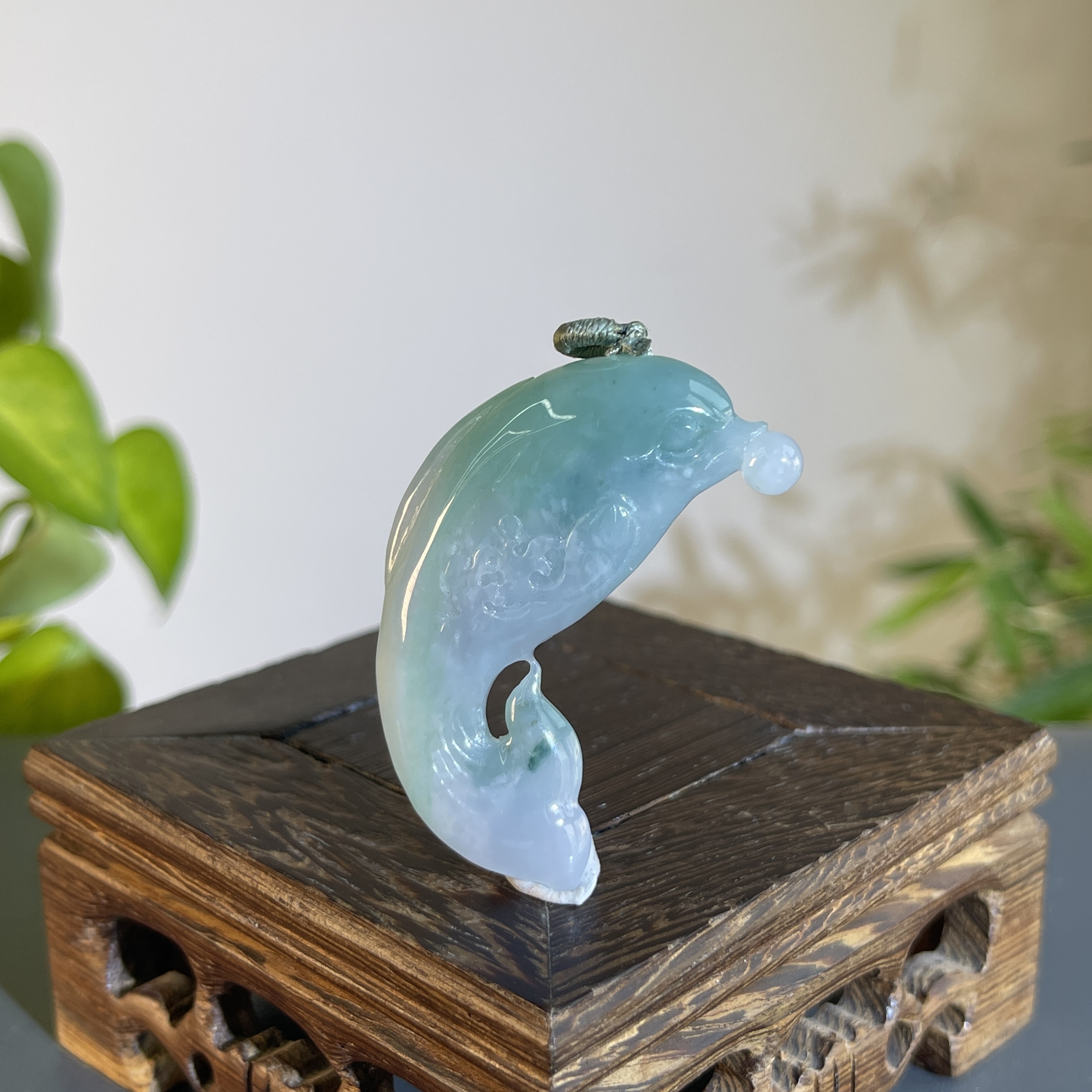 JTB13-41  天然缅甸A货翡翠  海豚