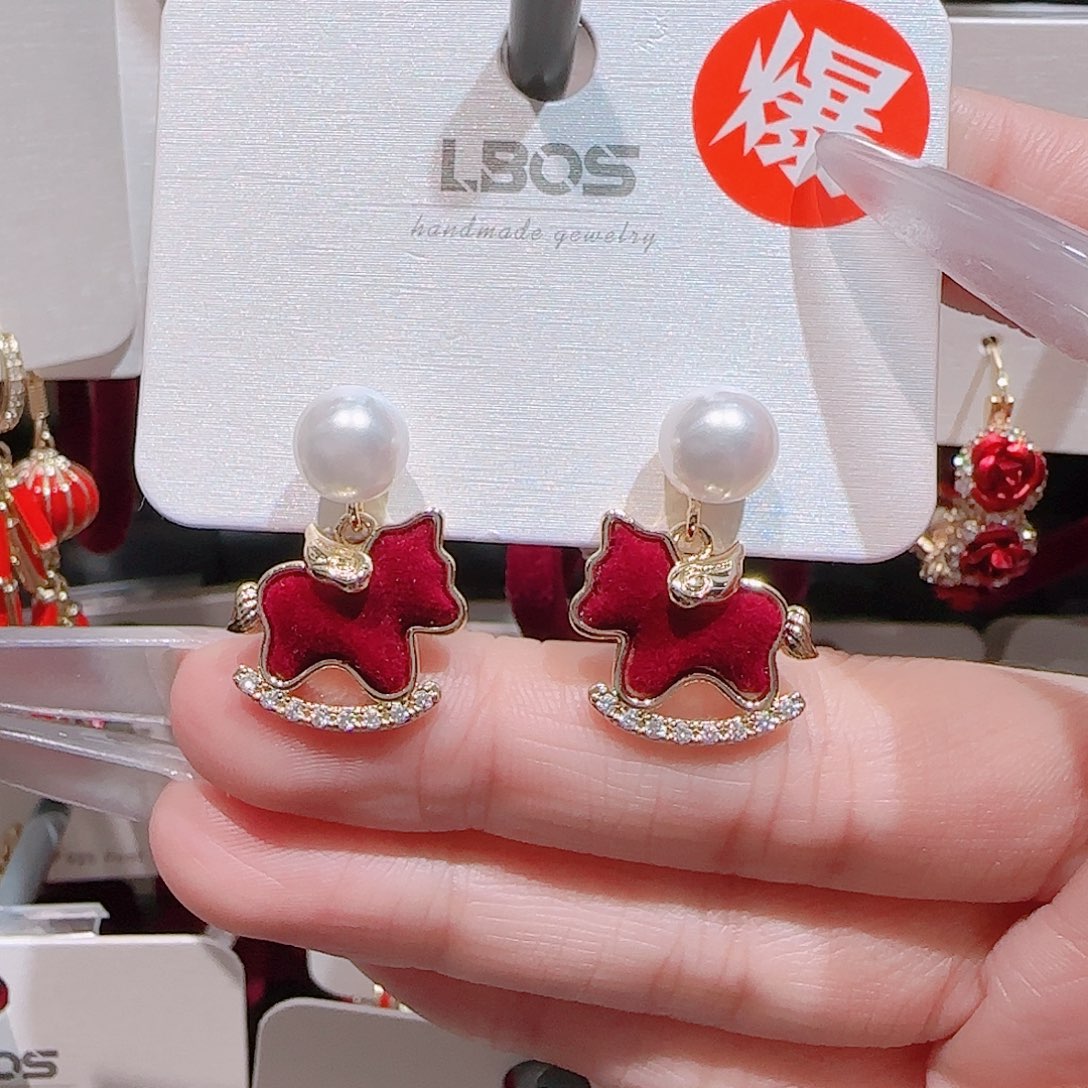 锆石铜合金925银耳环