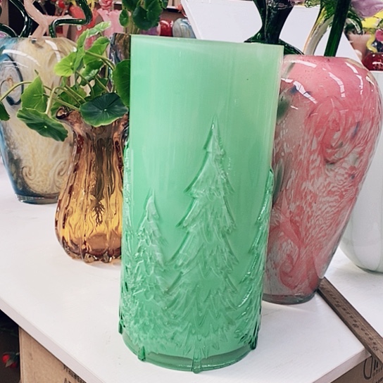 琉璃花瓶高32厘米口径14厘米