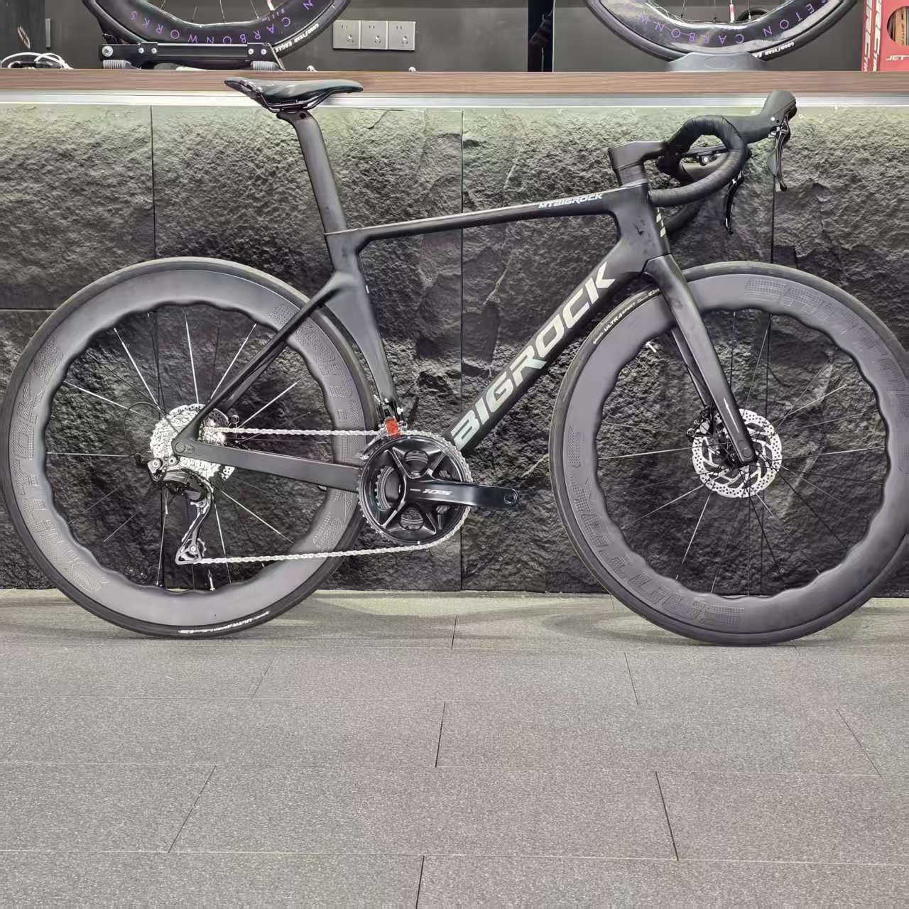 大石Bigrock 黑色 M尺码 碳纤维公路车 适合173-180