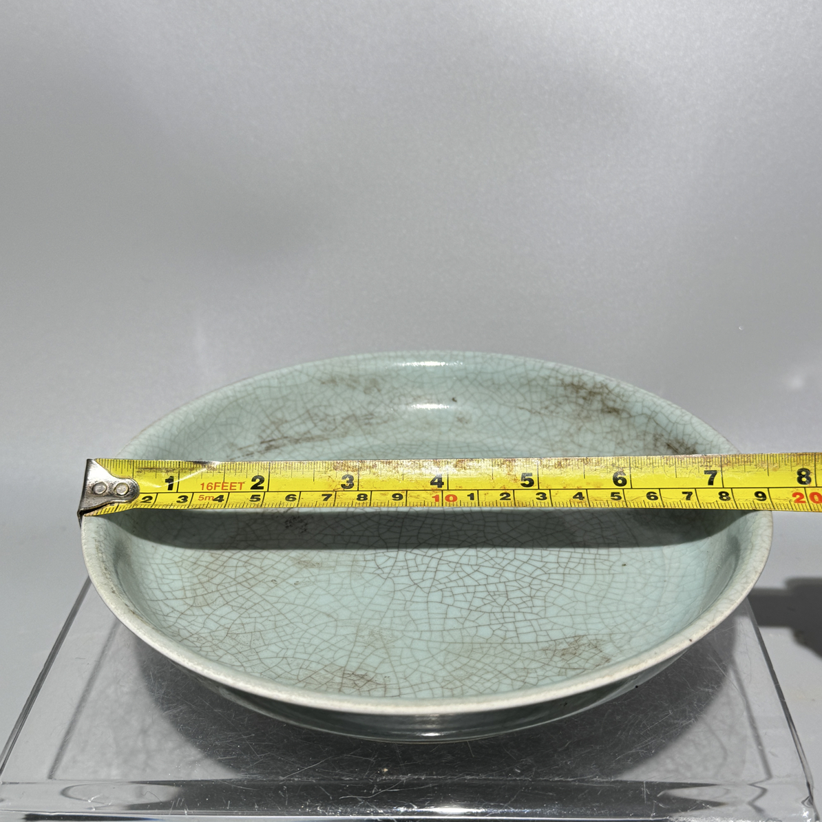 汝窑天青釉冰裂洗 文房摆件