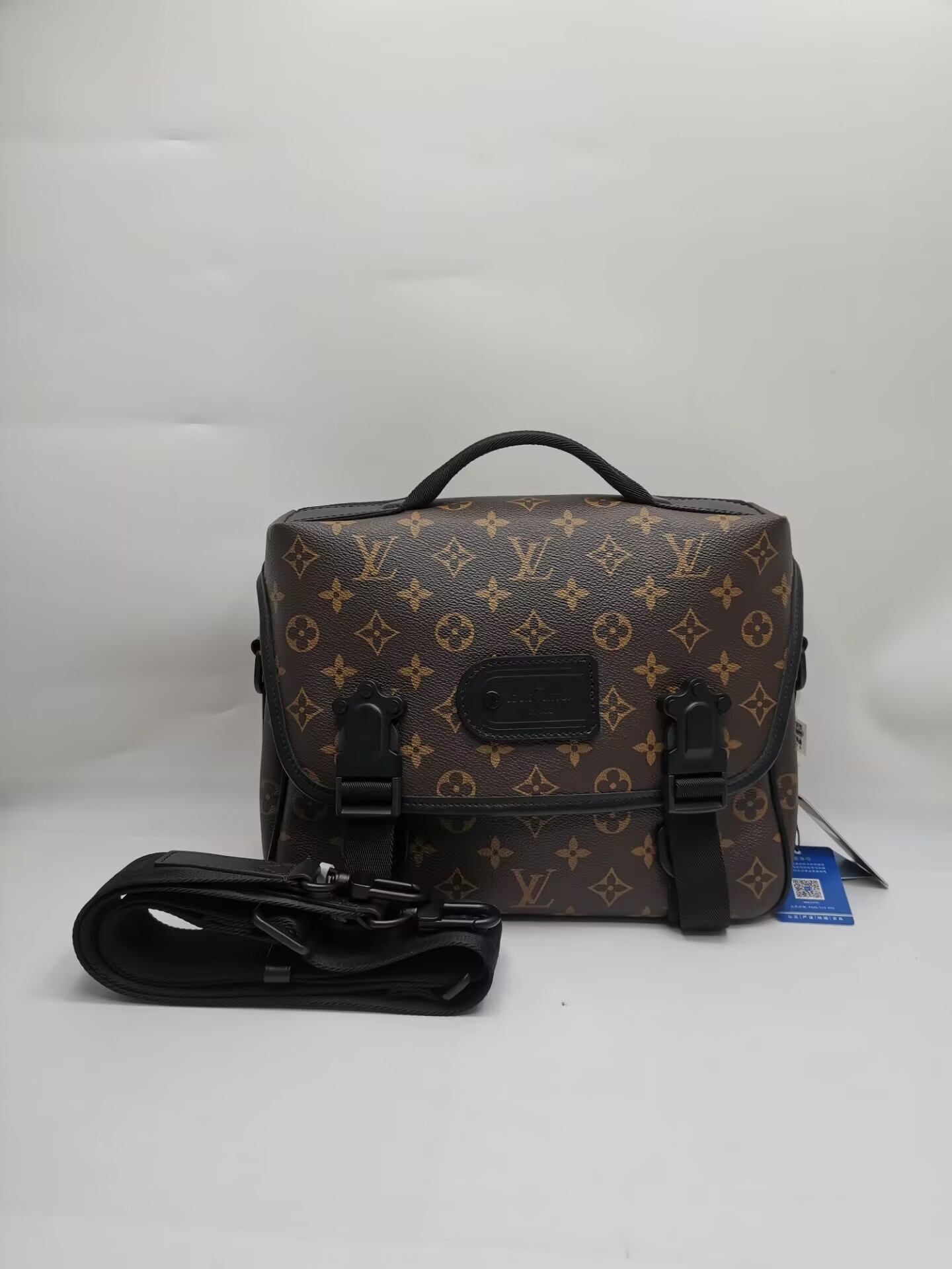 99新 LouisVuitton/路易威登 18217LV棕老花双扣trail邮差包奢侈