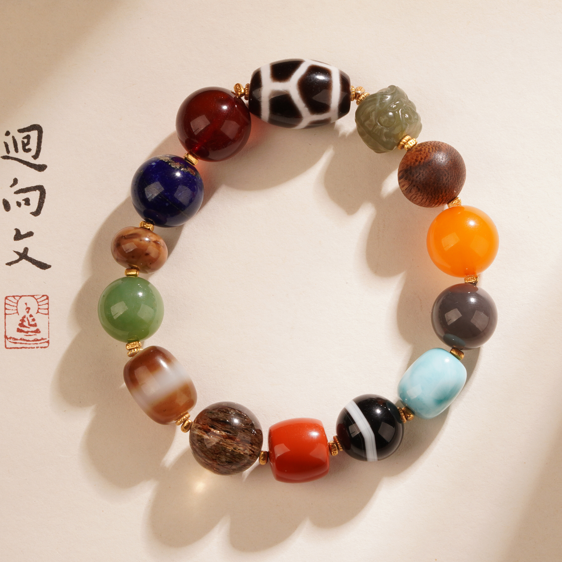 天然多宝手串行五设计款轻奢珠宝—多样性发其一【JJ207】