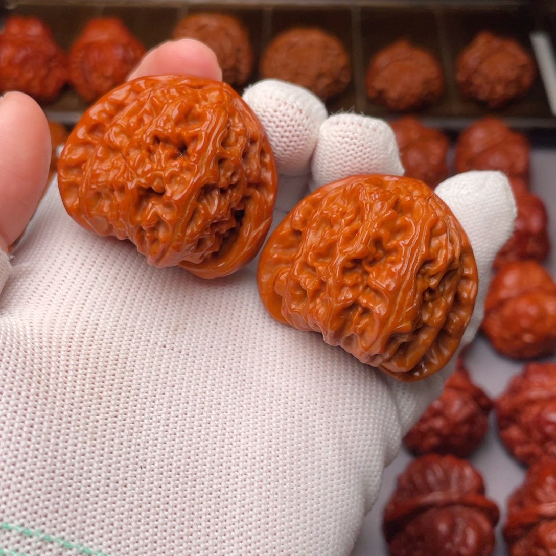 文玩核桃把件白狮子41