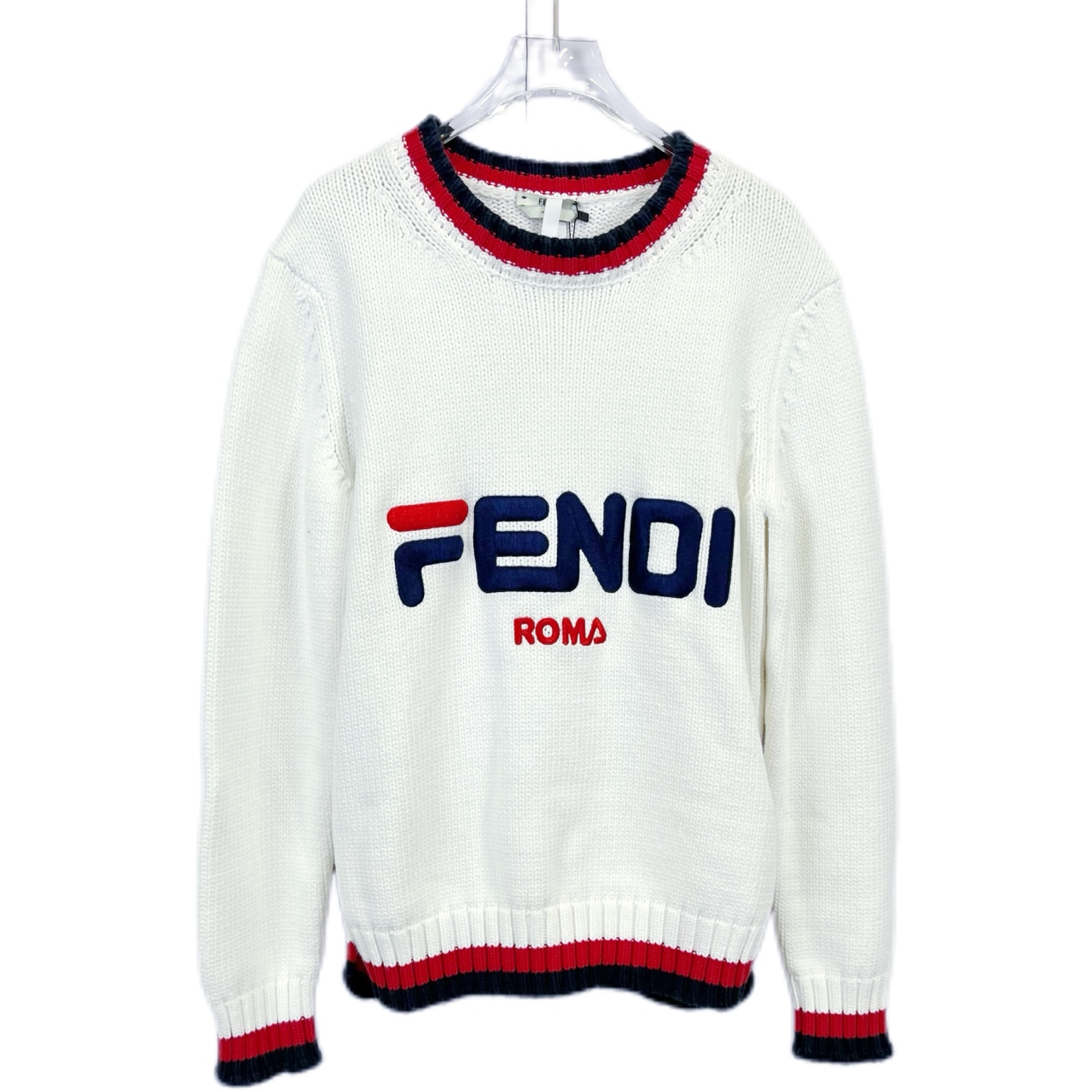 99新/Fendi/芬迪/M码/字母logo刺绣针织毛衣/010301
