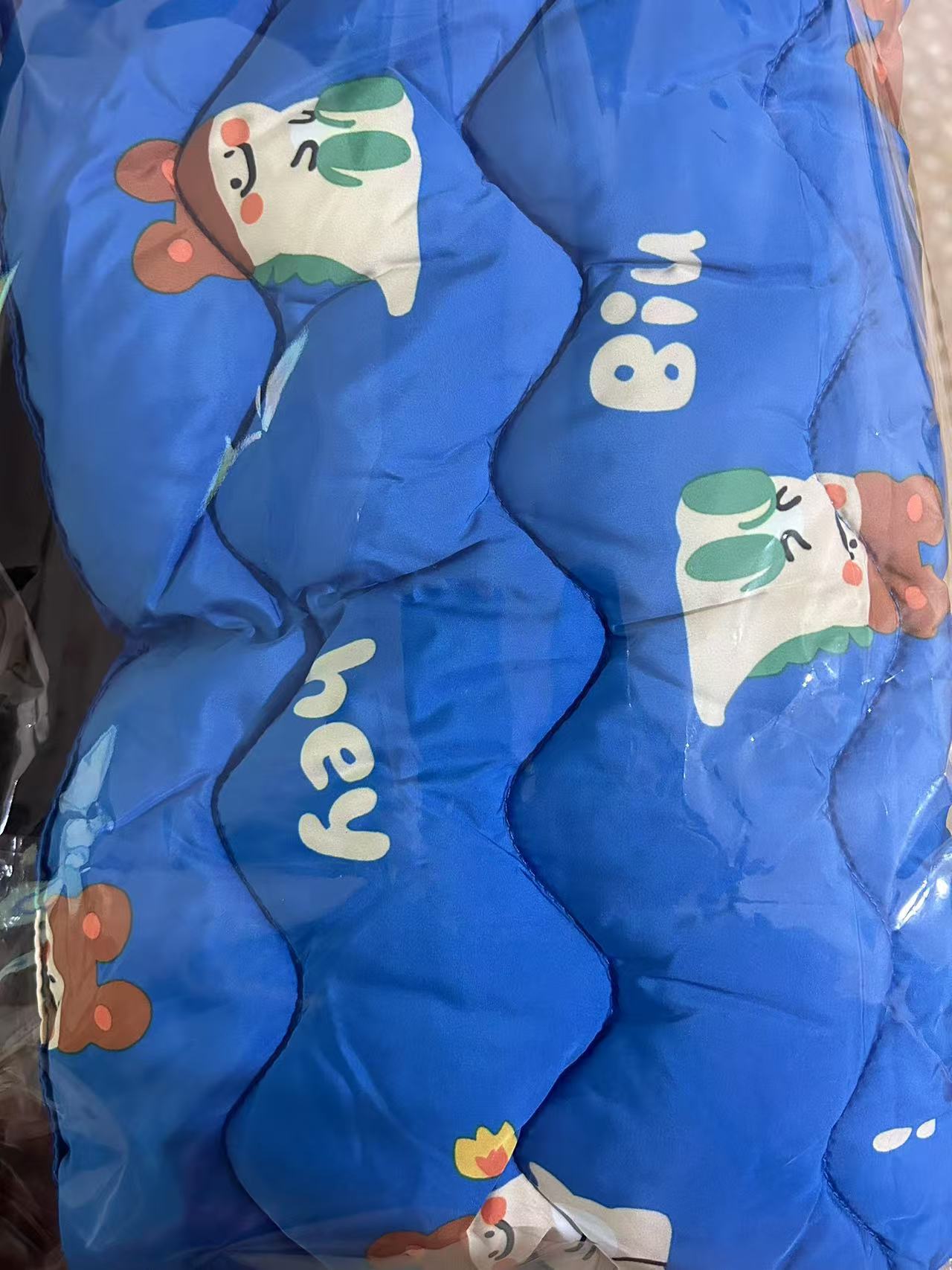 甜甜家蓝色卡通棉马甲