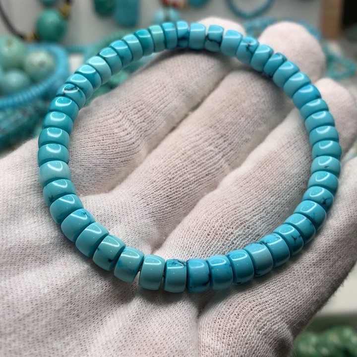 绿松石未镶嵌直切手串