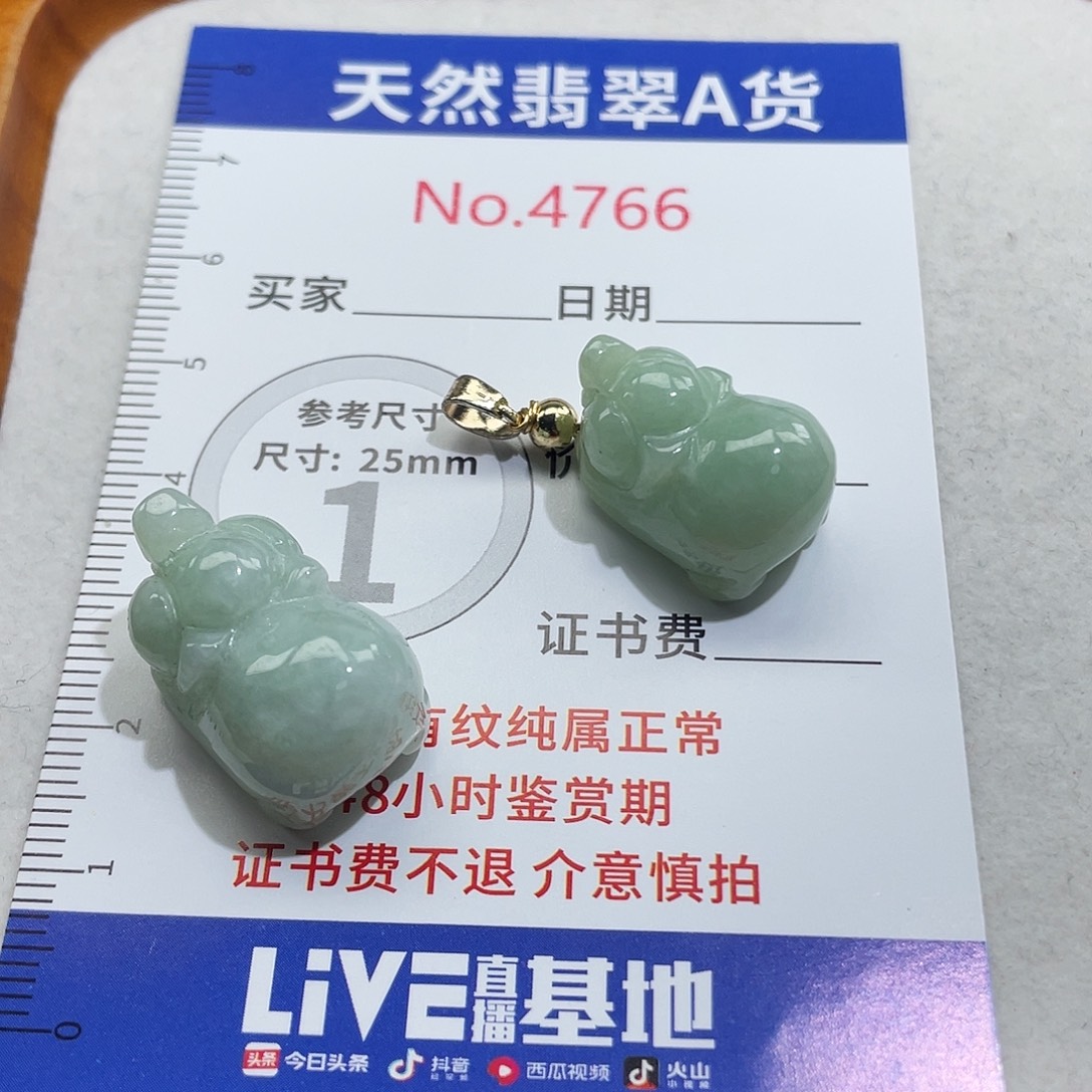 王***下翡翠未镶嵌挂件4766