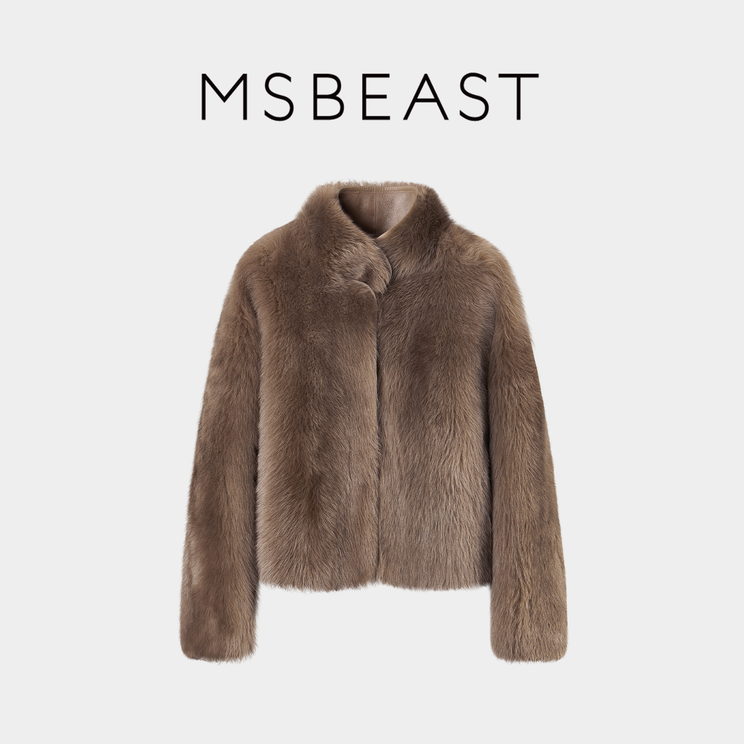 MSBEAST/野兽小姐落肩直身小廓形托斯卡纳直毛皮毛一体丨南岛诗篇