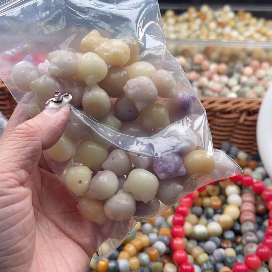 白玉菩提吊坠B/16mm/15颗