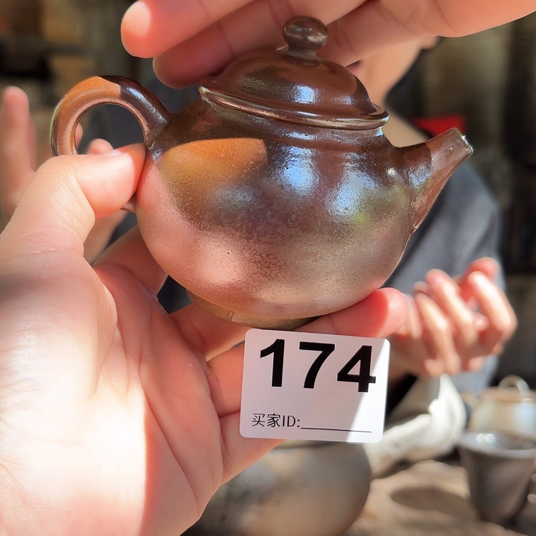 坭兴陶纯柴烧原矿泥料纯手工壶170毫升