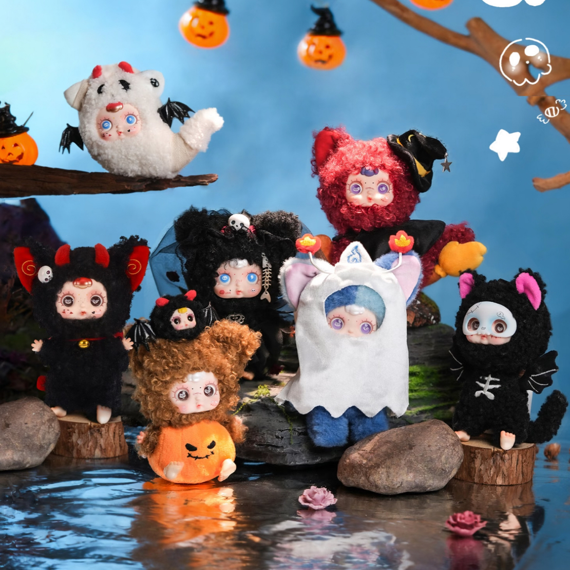 【小桃子平拆】正版MM奶糖暗夜精灵派对系列毛绒盲盒DIY礼物