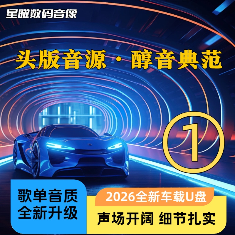 头版音源 通用款 无损音质 车载U盘