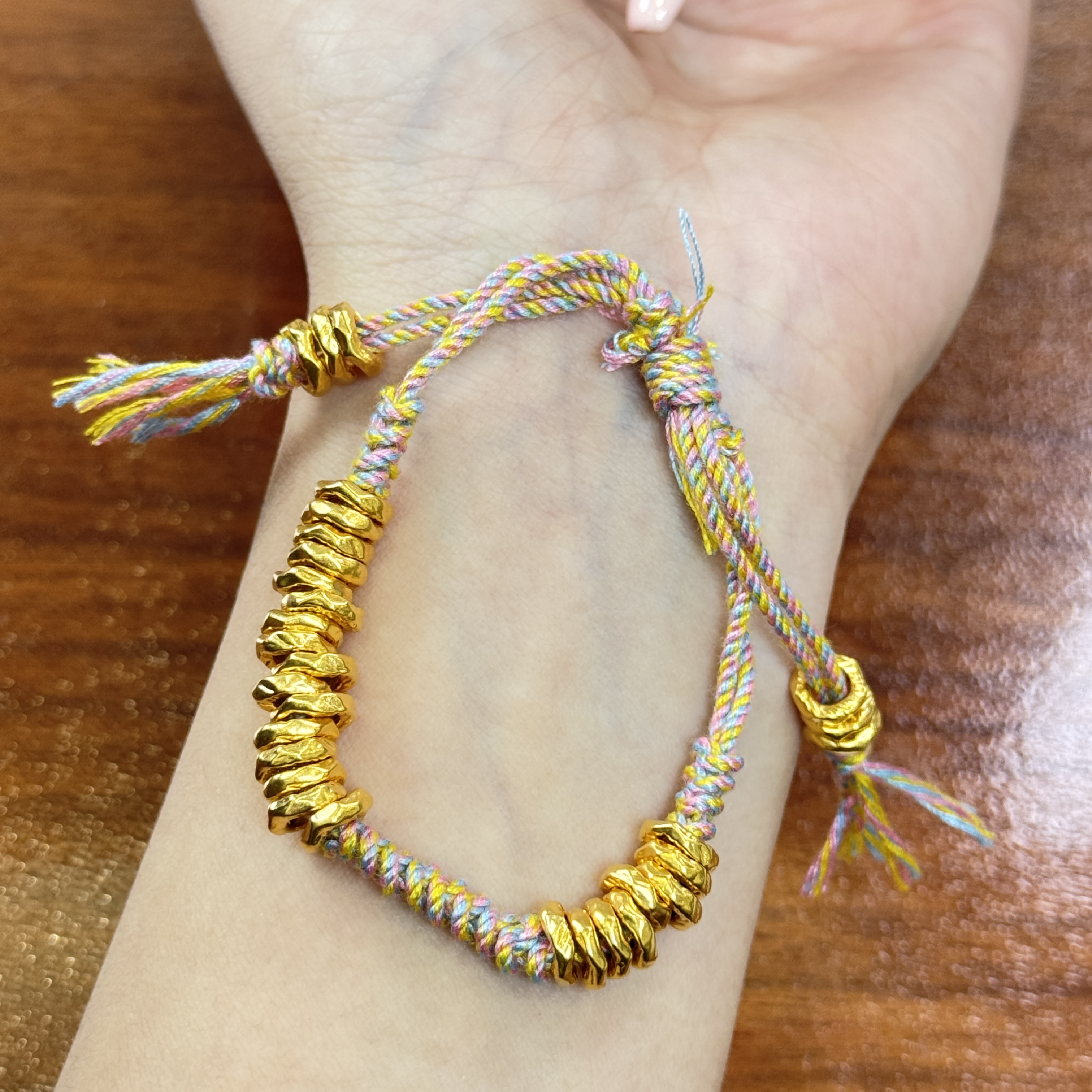 甸甸②Y【彩绳盘缠手绳】足金999手绳（附加68-0）