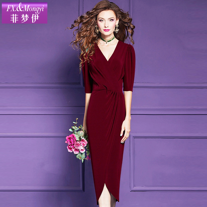 菲梦伊新款醋酸时尚连衣裙FXXL997