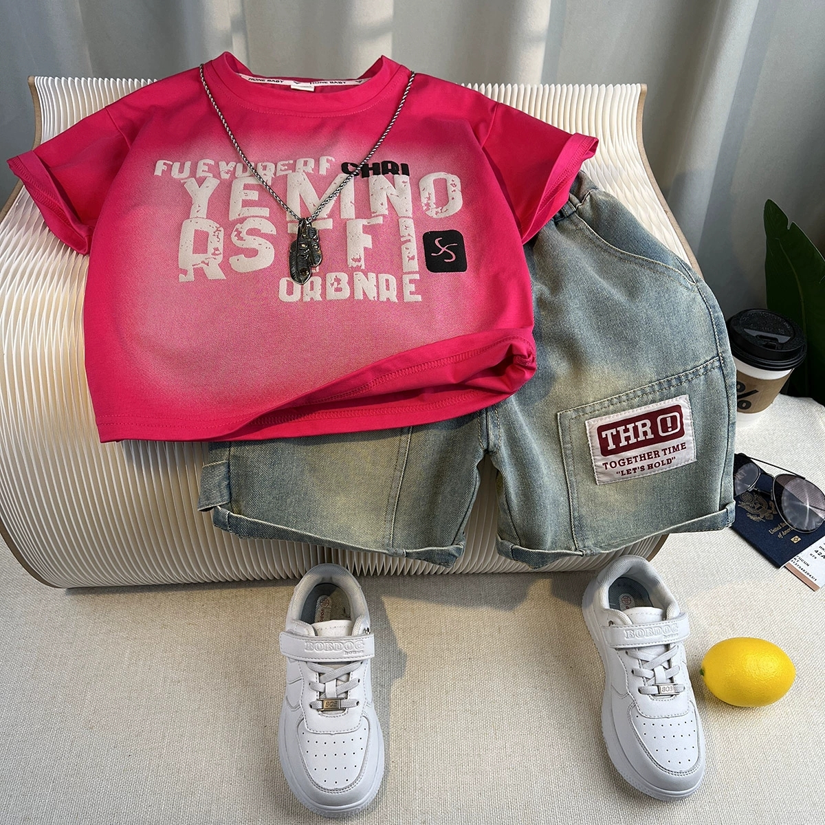 男童韩版T恤夏季薄款2025新款痞帅儿童立体印花短袖T恤宝宝时髦