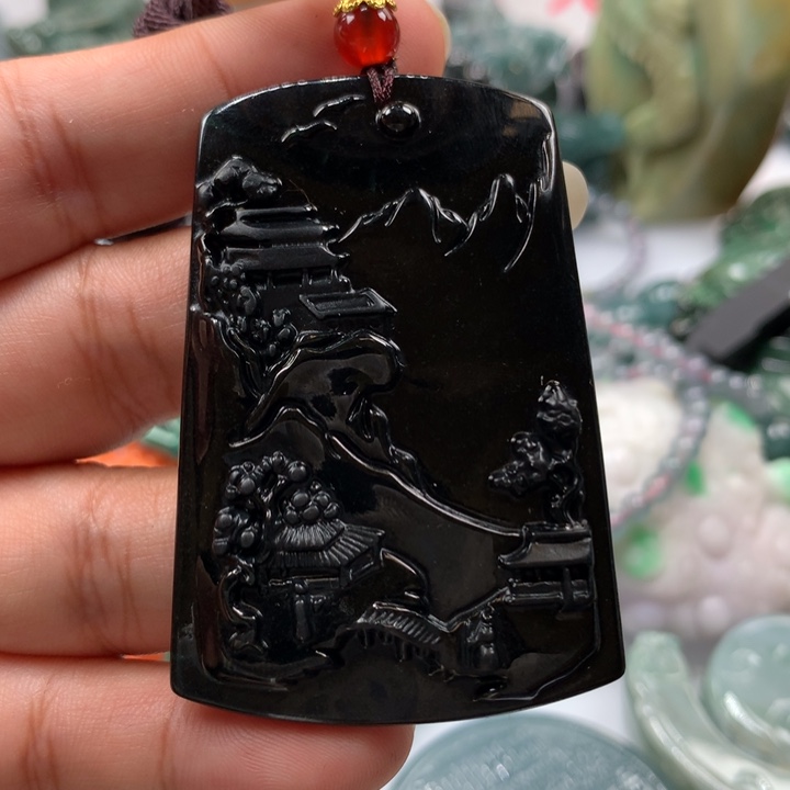 翡翠颈饰未镶嵌保真天然A货翡翠