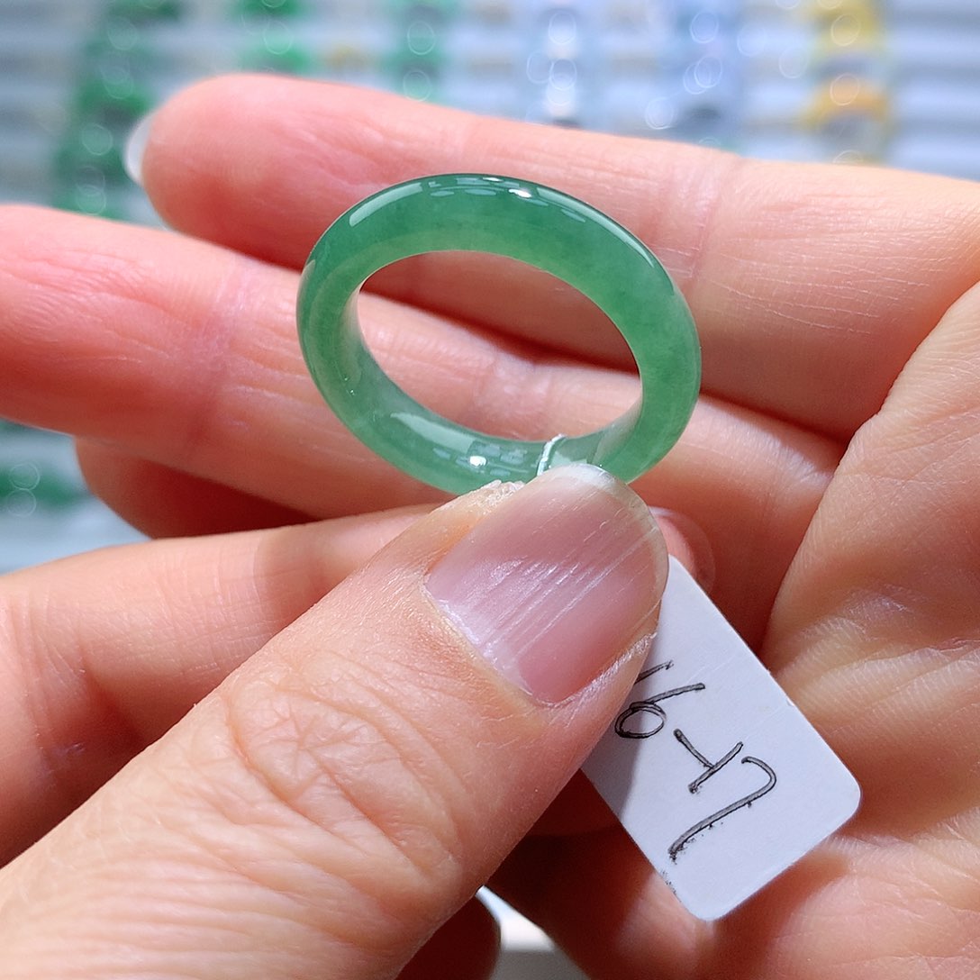 翡翠戒指未镶嵌16-17号