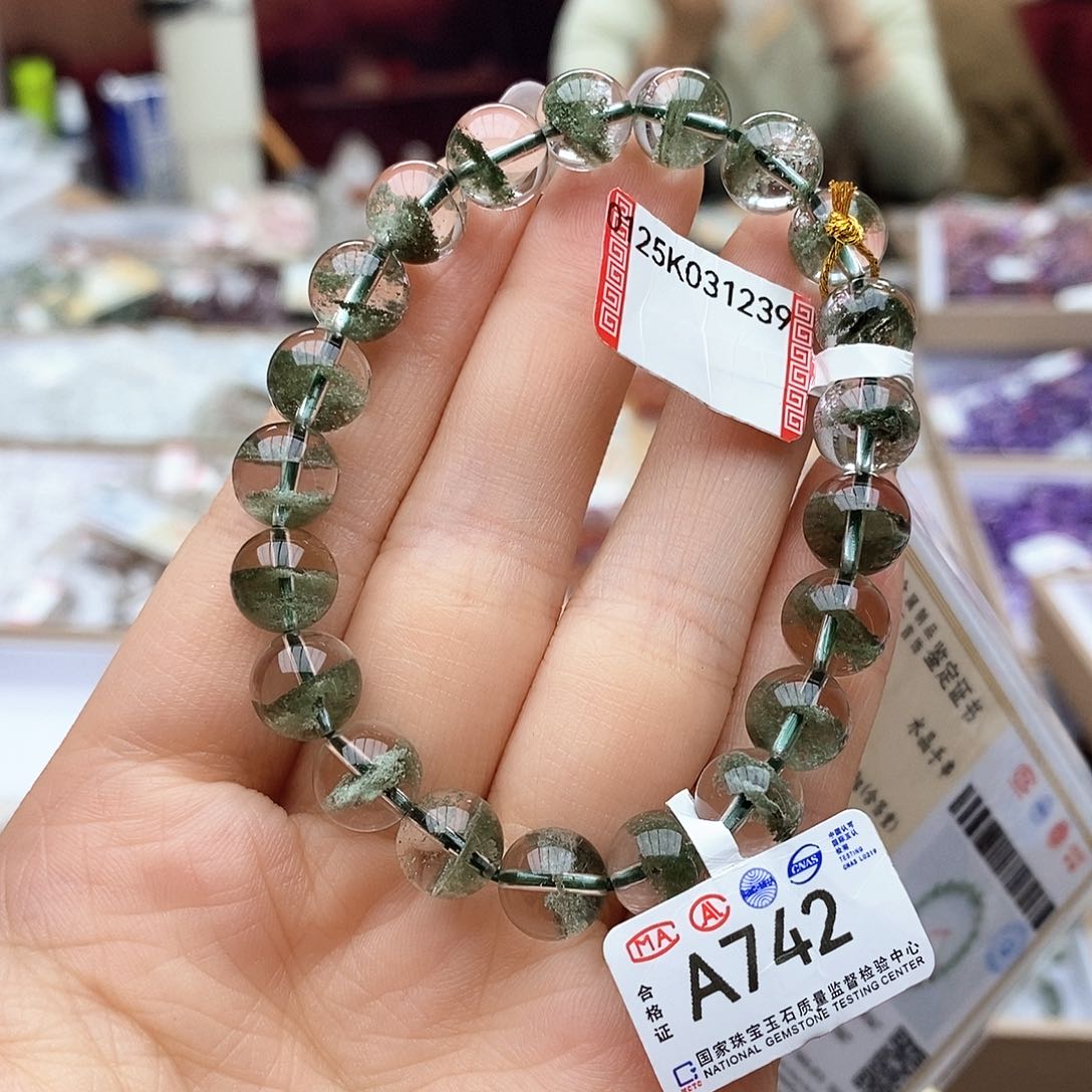水晶手链未镶嵌A742 绿幽灵