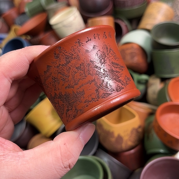 紫砂茶杯全手工紫砂主人杯