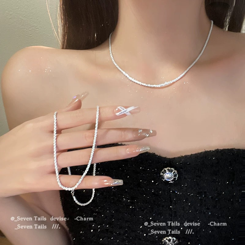 链子足银 足银999.9波光粼粼满天星项链（25640）