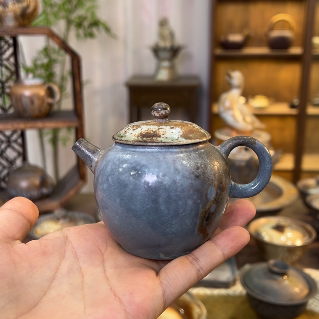 不染柴烧精品柴烧壶