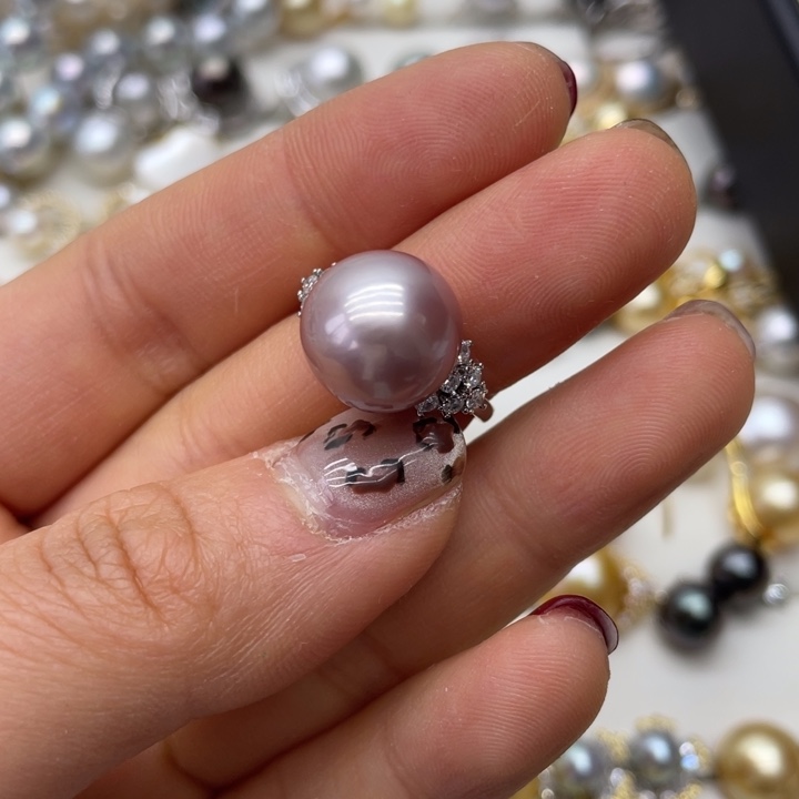 淡水珍珠戒指银S925镶嵌