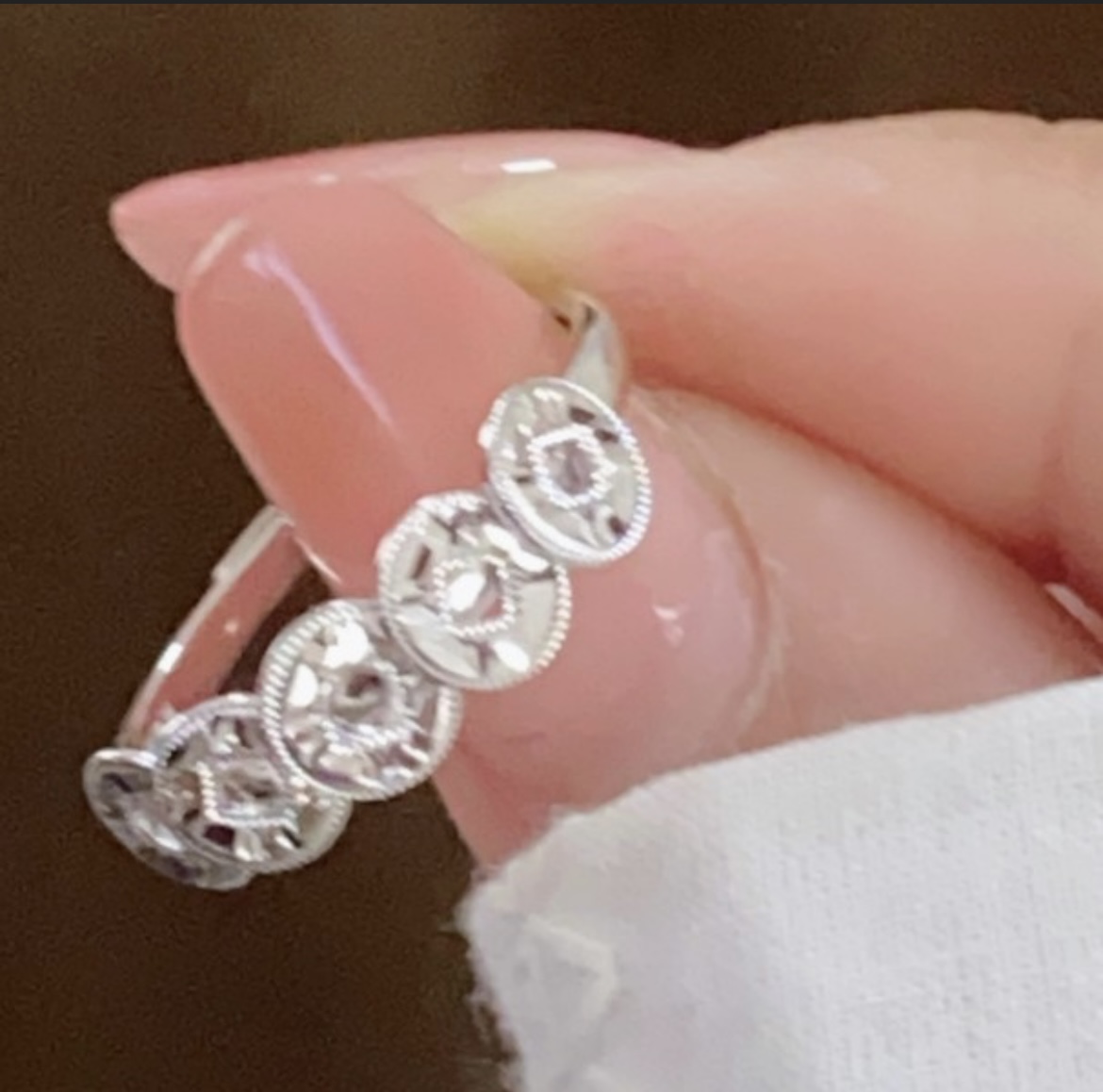 足银戒指 五币钱戒指 时尚百搭女款 Y018