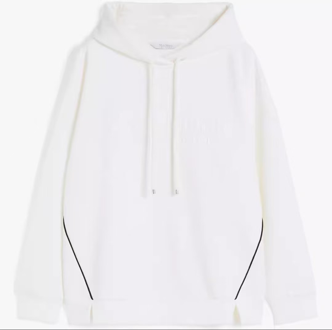 未使用 MaxMara 2025秋冬抽绳连帽时尚卫衣纯色 Flipper