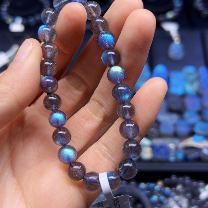 拉长石手串未镶嵌8左右