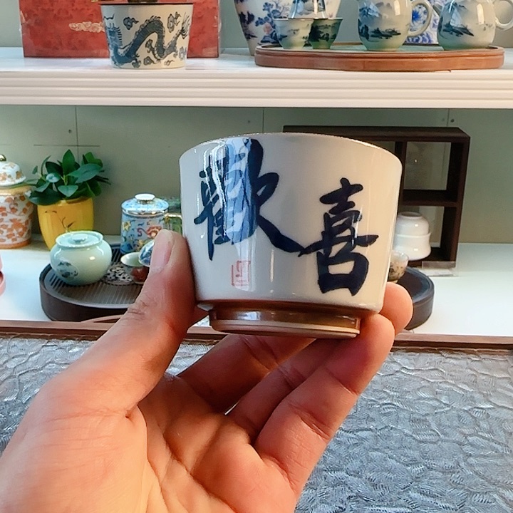 青花瓷器茶具套装 旅行茶具茶叶罐 玻璃杯公道杯等