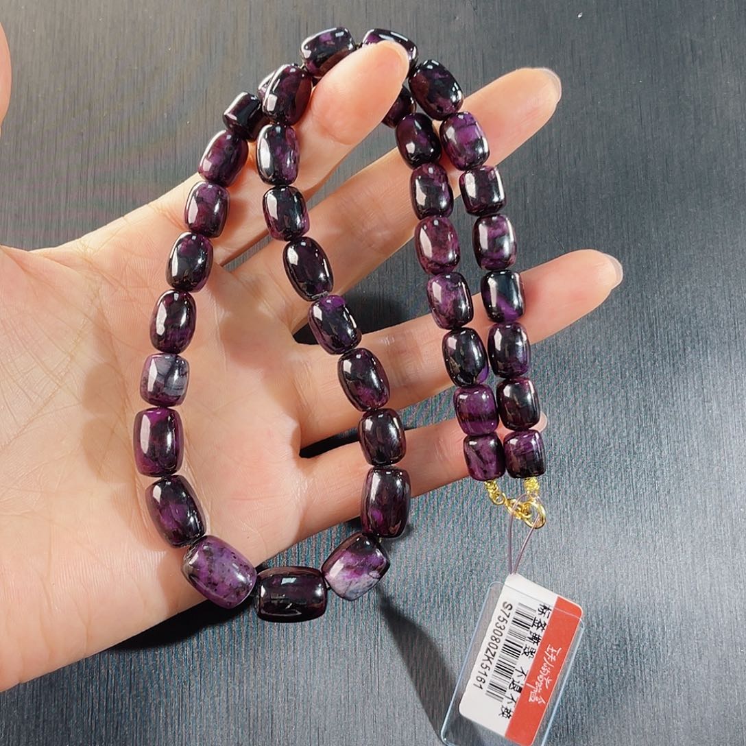 未镶嵌苏纪石（舒俱来）南非舒俱来老矿料项链k金