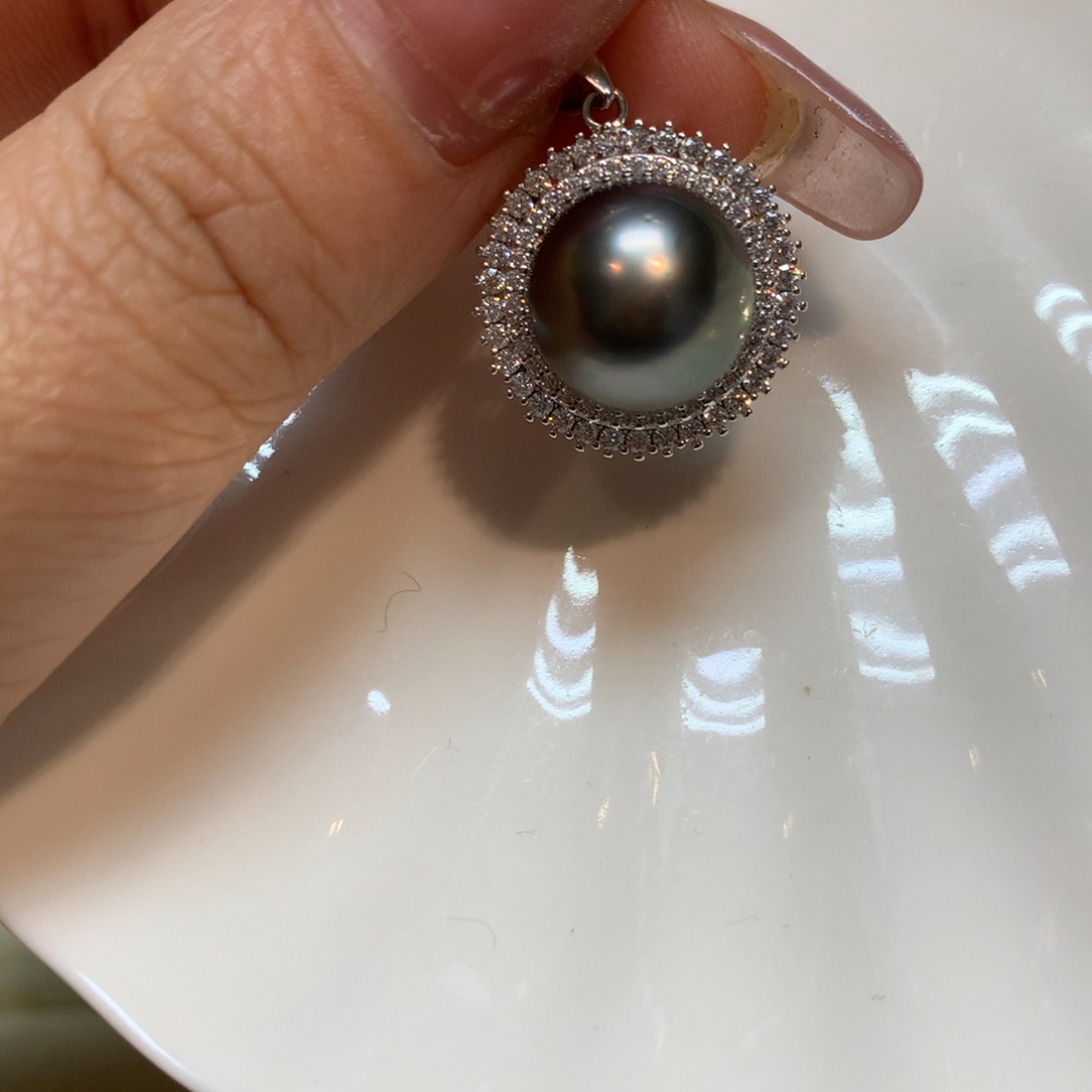 海水珍珠颈饰银S925镶嵌