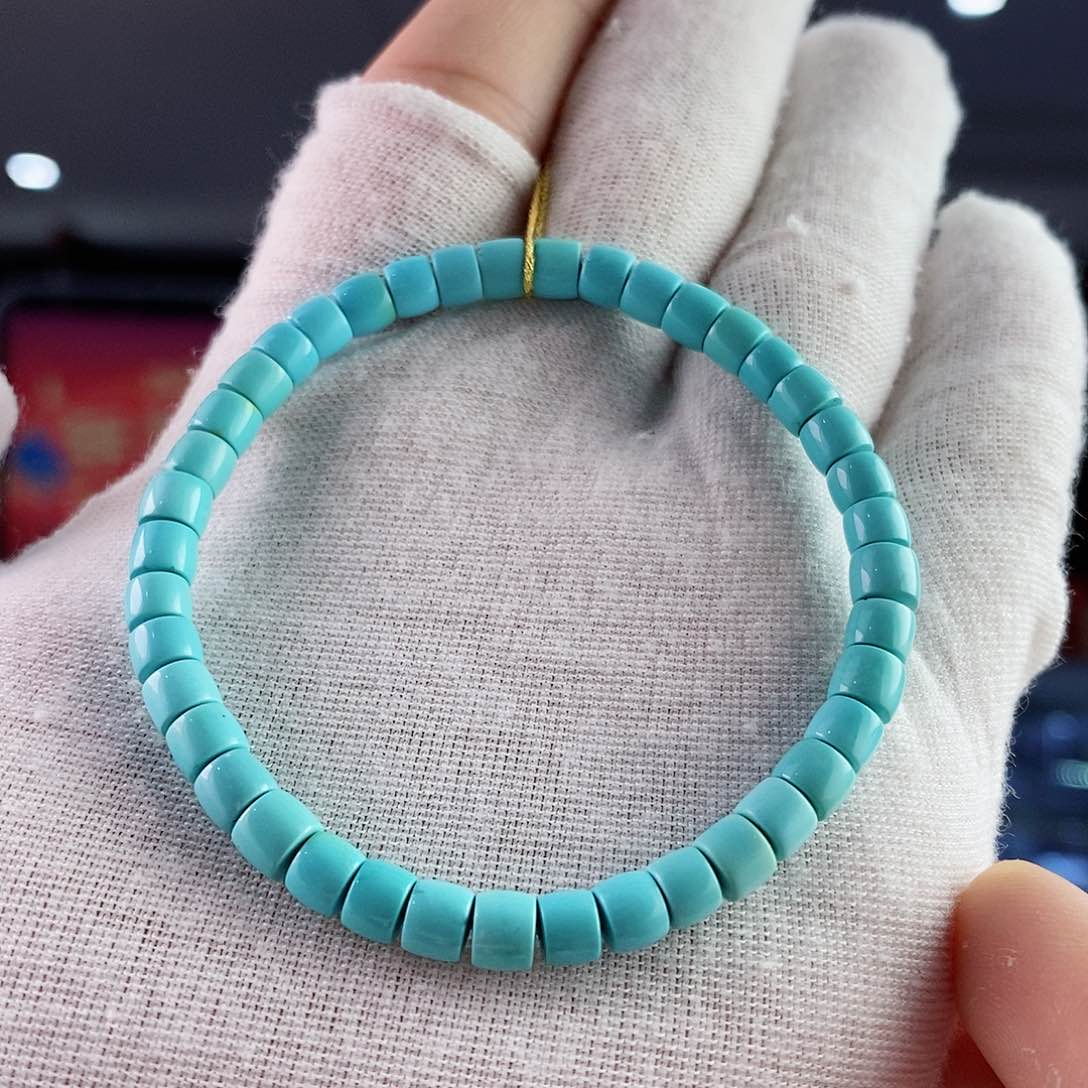 绿松石珠宝奇石未镶嵌5mm