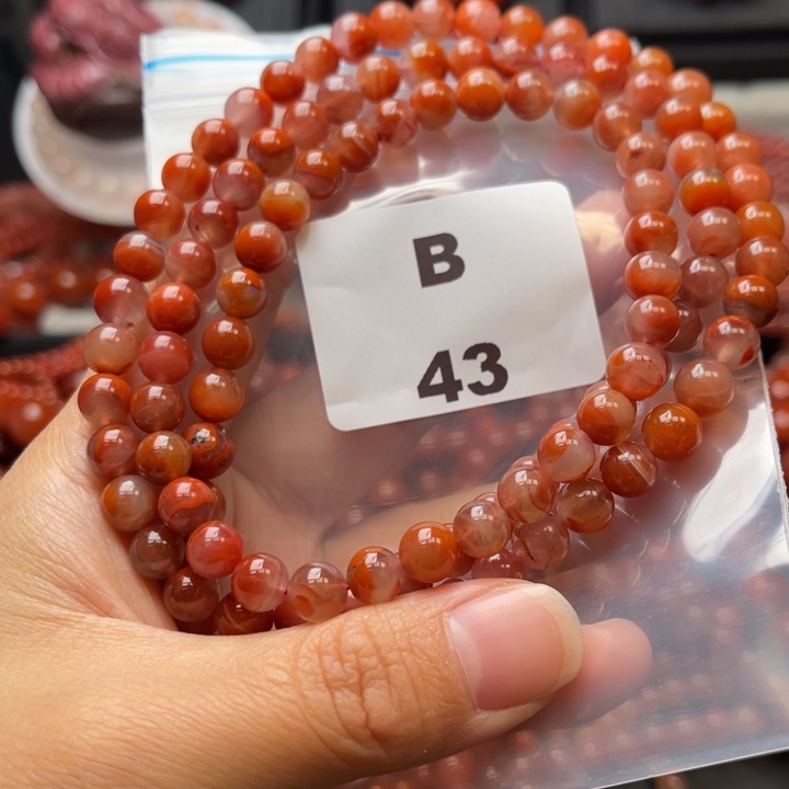 南红玛瑙未镶嵌多样性发货默认微瑕称重7mm