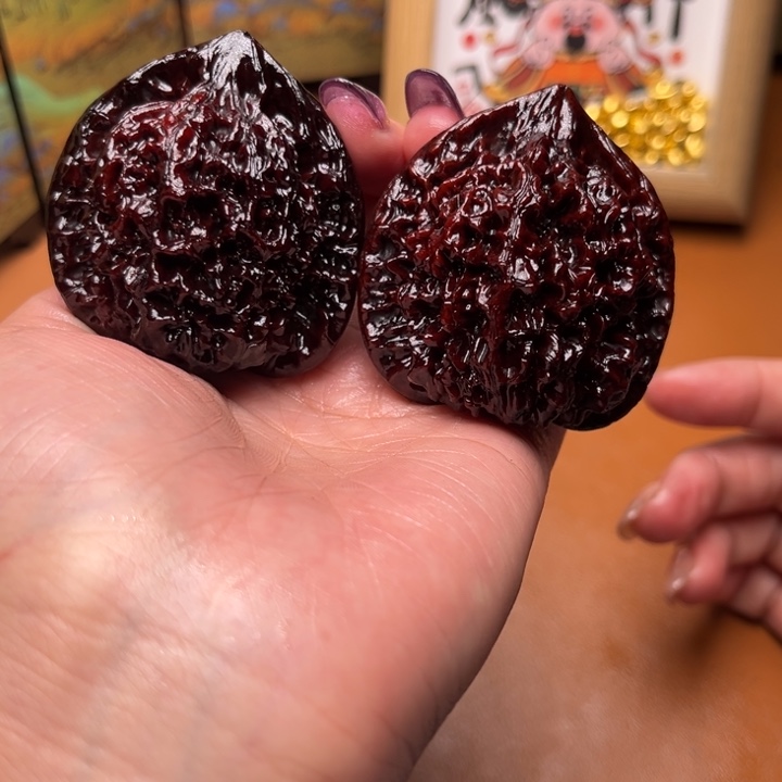 核桃地闷文玩手把件核桃官帽 18