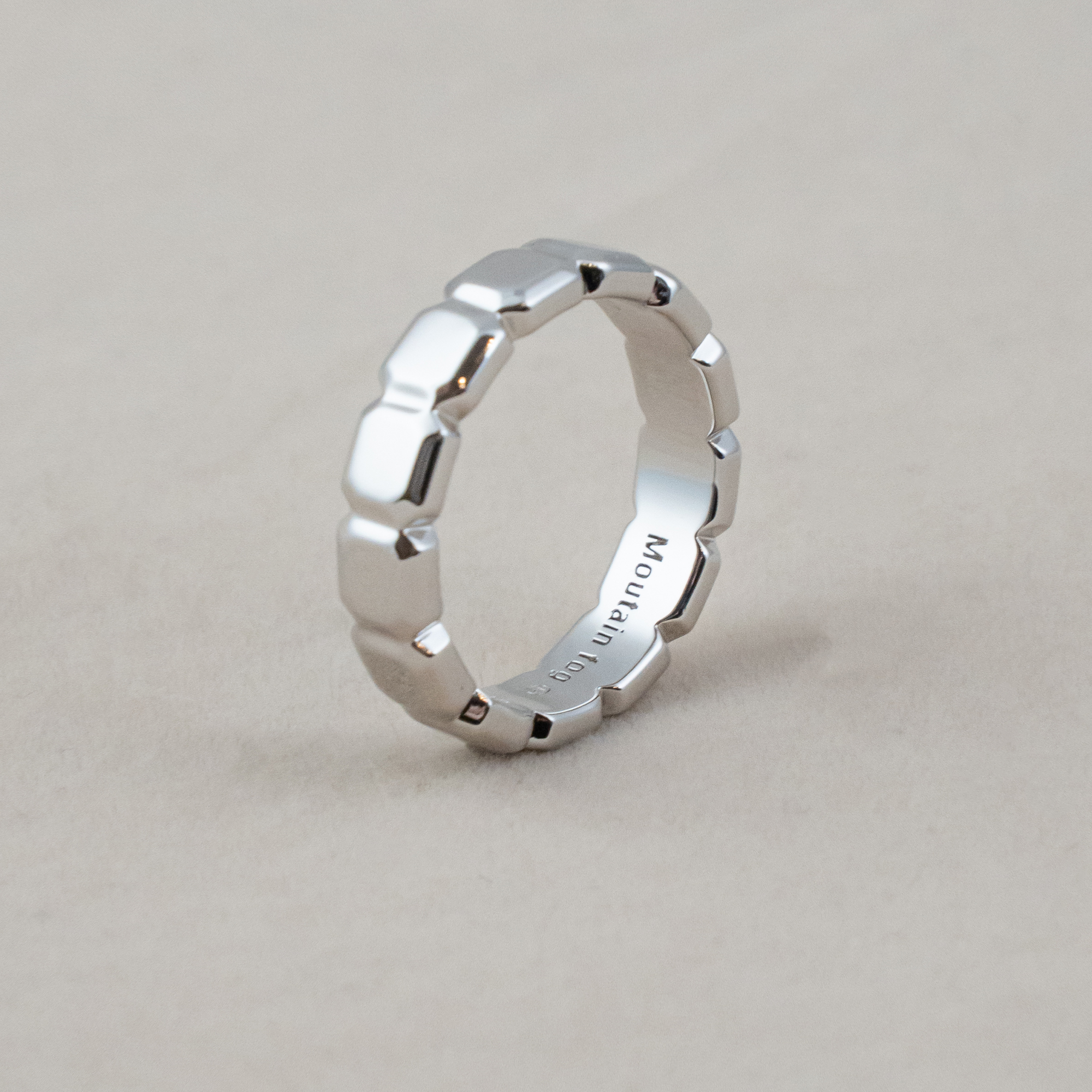 925银戒指 【山巾子·八角窗戒指】原创纯银戒指光面注意防磨346