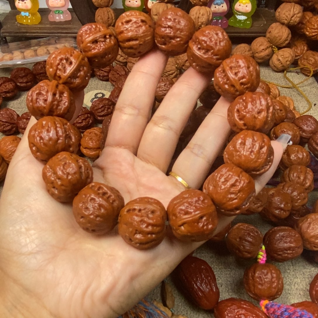 木***子吊坠文玩核桃粗筋南瓜墩文玩核桃